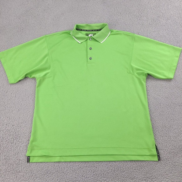 Footjoy Polo Shirt‎ Mens Large Green Golf Short Sleeve Golfer - Picture 1 of 13